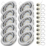 10x halogénová lampa CHROME + žiarovka. LED GU10 5W 3000K 10x halogénová lampa CHROME + žiarovka. LED GU10 5W 3000K