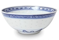 Čínska porcelánová miska so zrnkami ryže, drak, Ø 25 cm