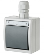 AQUANT Hermetický schodiskový vypínač IP65 šedý AQUANT Hermetický schodiskový vypínač IP65 šedý
