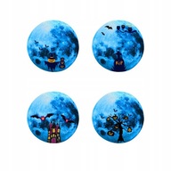 Svietiaca nálepka na strop Halloween Moon 4 ks