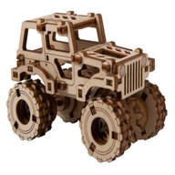 Drevený mestský Monster Truck 1 Puzzle 3D model Drevený mestský Monster Truck 1 Puzzle 3D model
