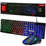 SÚPRAVA KLÁVESNICE MYŠI RGB LED PODSVETNUTIE HERNÁ MYŠ PRE USB HRÁČOV SÚPRAVA KLÁVESNICE MYŠI RGB LED PODSVETNUTIE HERNÁ MYŠ PRE USB HRÁČOV