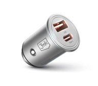 3mk Hyper Car Charger 45W USB / USB-C Silver 3mk Hyper Car Charger 45W USB / USB-C Silver
