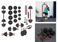Závažia sada závaží 6v1 kettlebell činky 20 kg SGN120 HMS Závažia sada závaží 6v1 kettlebell činky 20 kg SGN120 HMS