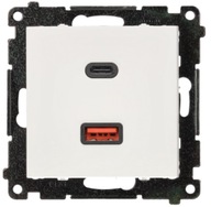 SIMON 55 Quick Charge USB A+C 3A nabíjačka TEC2CAQ.01/111 matná biela SIMON 55 Quick Charge USB A+C 3A nabíjačka TEC2CAQ.01/111 matná biela