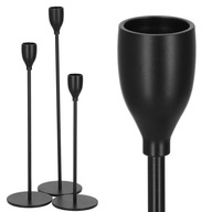 SET ČIERNEJ SVIEČKY STOJAN NA GLAMOUR NOHE, SET CHROM, 3 KS, KOV SET ČIERNEJ SVIEČKY STOJAN NA GLAMOUR NOHE, SET CHROM, 3 KS, KOV