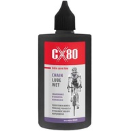 CX80 CHAIN ​​​​LUBE WET mazivo na cyklistické reťaze pre MTB vodotesné 100 ml