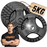 Liatinové závažia Set 4x5 20 kg tanierové riadidlá gym KAWMET 30mm Liatinové závažia Set 4x5 20 kg tanierové riadidlá gym KAWMET 30mm