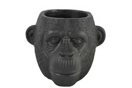 Kryt na kvetináč Monkey Keramika výška 12 cm Čierna Kryt na kvetináč Monkey Keramika výška 12 cm Čierna