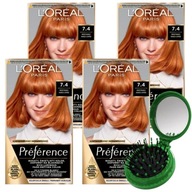 LOREAL Preference farby na vlasy 7,4 Copper Mango sada 4 ks + ZADARMO LOREAL Preference farby na vlasy 7,4 Copper Mango sada 4 ks + ZADARMO