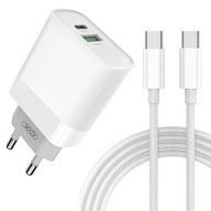 Rýchla nabíjačka s USB-C káblom, dvojitá kocka, rýchle nabíjanie 20W Rýchla nabíjačka s USB-C káblom, dvojitá kocka, rýchle nabíjanie 20W