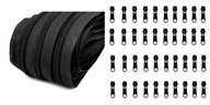 LuxTextIl Castle Slide Tape 5 mm Spiral +40 Zippers zipsy 20 m čierne LuxTextIl Castle Slide Tape 5 mm Spiral +40 Zippers zipsy 20 m čierne