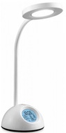 Stolná LED lampa BIELA stolová lampa hodinový teplomer Stolná LED lampa BIELA stolová lampa hodinový teplomer