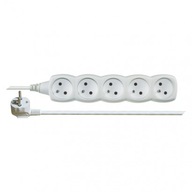 Elektrická predlžovačka, biela, 5 zásuviek, 2 metre EMOS Elektrická predlžovačka, biela, 5 zásuviek, 2 metre EMOS