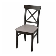 IKEA INGOLF Stolička hnedo-čierna Nolhaga sivo-béžová IKEA INGOLF Stolička hnedo-čierna Nolhaga sivo-béžová