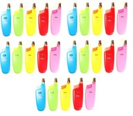 Piezo plynový zapaľovač, rôzne farby, 25 kusov