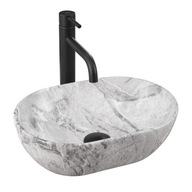 REA AMELIA MINI STONE MATT umývadlo na dosku STONE IMITATION REA AMELIA MINI STONE MATT umývadlo na dosku STONE IMITATION