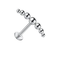PIERCING labretová náušnica sedem guličiek Helix CONCH Lobe TYTAN 1,2/10 PIERCING labretová náušnica sedem guličiek Helix CONCH Lobe TYTAN 1,2/10