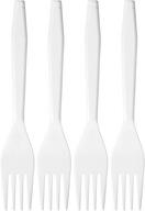 Plastové jedálenské vidličky White Cutlery 200 ks Plastové jedálenské vidličky White Cutlery 200 ks