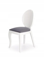 Drevená stolička VERDI biela / šedá HALMAR
