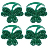 4 ks krúžky na obrúsky Clover Dekory na obrúsky na ozdoby 4 ks krúžky na obrúsky Clover Dekory na obrúsky na ozdoby
