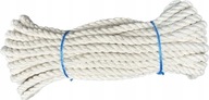 Jachtárske točené bavlnené lano, 8mm, 10m Jachtárske točené bavlnené lano, 8mm, 10m