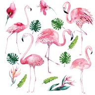 NÁLEPKA NA STENU na stenu FLAMINGO listy NÁLEPKA NA STENU na stenu FLAMINGO listy