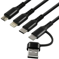 Kábel microUSB USB-C na USB-C iPhone Lightning