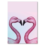Kovová loftová plaketa plechový darček Flamingo Flamingos in love Kovová loftová plaketa plechový darček Flamingo Flamingos in love