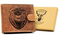 Peňaženka pre mužov, prírodná nubuková koža, klasický dizajn