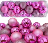 BAUBLES sada 28 ks 6cm RUŽOVÝCH bublín na vianočný stromček BAUBLES sada 28 ks 6cm RUŽOVÝCH bublín na vianočný stromček