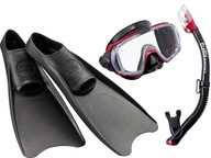 TUSA VISIO POTÁPAČSKÁ SET MASKA Šnorchel FINS UF1202 RED