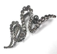 Strieborná čeľusťová spona so zirkónmi Lolita Accessories Graphite Strieborná čeľusťová spona so zirkónmi Lolita Accessories Graphite
