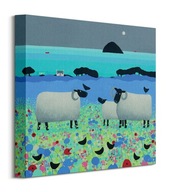 Ailsa obraz Black Fleecies in Flowers 30x30 cm Ailsa obraz Black Fleecies in Flowers 30x30 cm