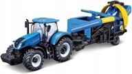Traktor New Holland T7.315, kovový bager BBURAGO Traktor New Holland T7.315, kovový bager BBURAGO