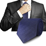 Elegantná klasická pánska kravata, tmavomodrá