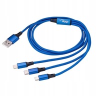 RÝCHLY 3v1 BLESK / MIKROUSB / USB TYP C KÁBEL RÝCHLY 3v1 BLESK / MIKROUSB / USB TYP C KÁBEL
