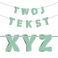 BANNEROVÉ PÍSMENÁ abeceda vlastný text zelená DIY