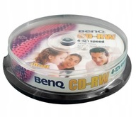 Prepisovateľné disky BenQ CD-RW 700 MB, 10 ks