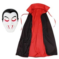 Kostým VAMPIRE DRACULA DRACULA pelerína + maska HALLOWEEN PAL PÁRTY Kostým VAMPIRE DRACULA DRACULA pelerína + maska HALLOWEEN PAL PÁRTY