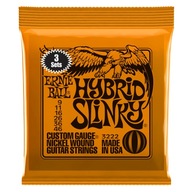 3 x Ernie Ball Hybrid Slinky 9-46 struny (3222)