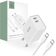 SIEŤOVÁ NABÍJAČKA 2x PD-35W + USB-C KÁBEL TYPU C 100CM PRE TABLETOVÝ TELEFÓN SIEŤOVÁ NABÍJAČKA 2x PD-35W + USB-C KÁBEL TYPU C 100CM PRE TABLETOVÝ TELEFÓN
