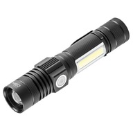 USB nabíjateľná baterka 800 lm 2v1 CREE T6 LED USB nabíjateľná baterka 800 lm 2v1 CREE T6 LED