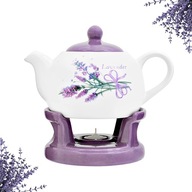 Porcelánový džbán, čajník S OHRIEVAČOM na sviečku, 1,2l LEVANDUĽA Porcelánový džbán, čajník S OHRIEVAČOM na sviečku, 1,2l LEVANDUĽA