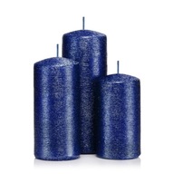 SADA OZDOBNÝCH SVIEČOK, NAVY 3 ks. CYLINDER COCOON SADA OZDOBNÝCH SVIEČOK, NAVY 3 ks. CYLINDER COCOON