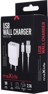 SIEŤOVÁ NABÍJAČKA MAXLIFE MXTC-01 + MIKRO-USB KÁBEL SIEŤOVÁ NABÍJAČKA MAXLIFE MXTC-01 + MIKRO-USB KÁBEL