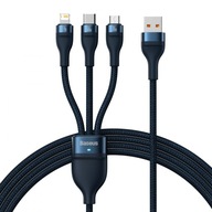 Baseus USB kábel 3v1 USB-C/mikro USB/Lightning 66W