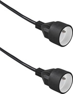 Predlžovací kábel s uzemnením Hama Standard 2m 1 zásuvka čierna x2 Predlžovací kábel s uzemnením Hama Standard 2m 1 zásuvka čierna x2