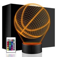LED NOČNÁ LAMPA Basketbal 3D Basketball + DIAĽKOVÝ darček k narodeninám LED NOČNÁ LAMPA Basketbal 3D Basketball + DIAĽKOVÝ darček k narodeninám