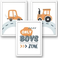 OBRÁZKY DO DETSKEJ IZBY PRE CHLAPCA 3X A4 OBRÁZKY DO DETSKEJ IZBY PRE CHLAPCA 3X A4
